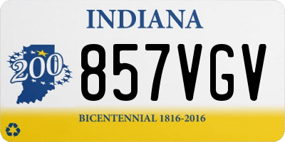 IN license plate 857VGV