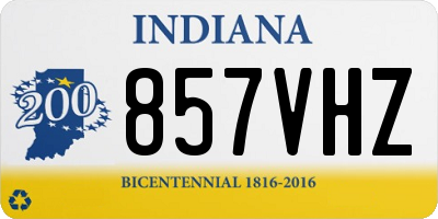 IN license plate 857VHZ