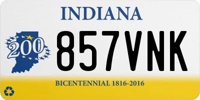 IN license plate 857VNK