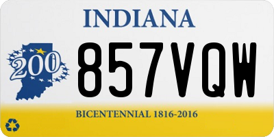 IN license plate 857VQW