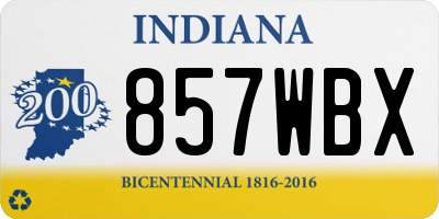 IN license plate 857WBX