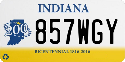 IN license plate 857WGY