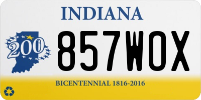 IN license plate 857WOX