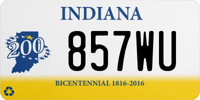IN license plate 857WU