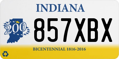 IN license plate 857XBX