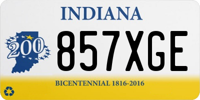 IN license plate 857XGE