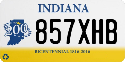 IN license plate 857XHB