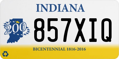 IN license plate 857XIQ