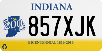 IN license plate 857XJK