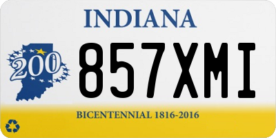 IN license plate 857XMI