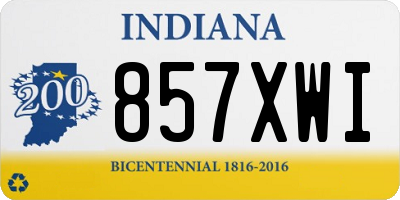 IN license plate 857XWI
