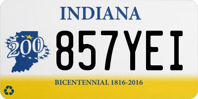 IN license plate 857YEI