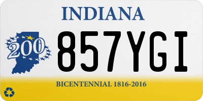 IN license plate 857YGI