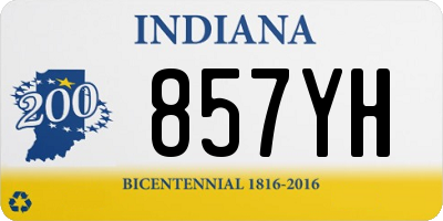 IN license plate 857YH