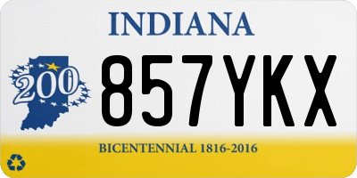 IN license plate 857YKX