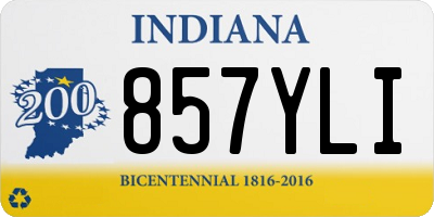 IN license plate 857YLI