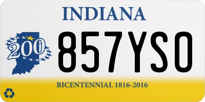 IN license plate 857YSO