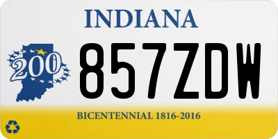 IN license plate 857ZDW