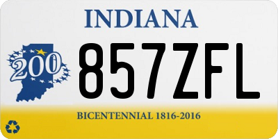 IN license plate 857ZFL