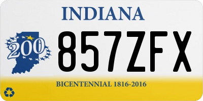 IN license plate 857ZFX
