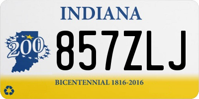 IN license plate 857ZLJ
