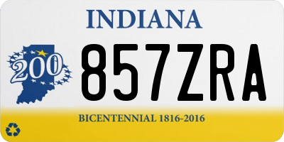 IN license plate 857ZRA