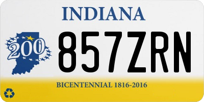 IN license plate 857ZRN