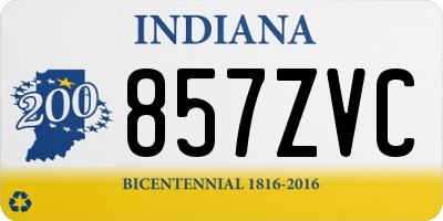 IN license plate 857ZVC
