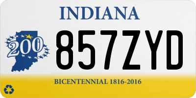 IN license plate 857ZYD
