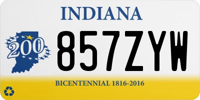 IN license plate 857ZYW