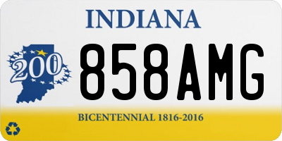 IN license plate 858AMG