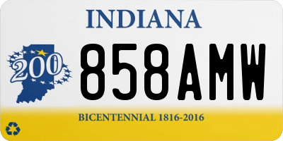 IN license plate 858AMW
