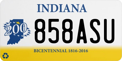 IN license plate 858ASU