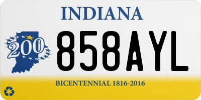 IN license plate 858AYL