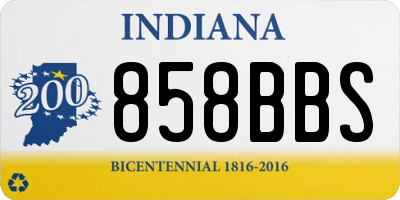 IN license plate 858BBS