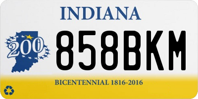 IN license plate 858BKM