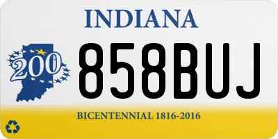 IN license plate 858BUJ