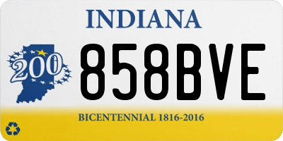 IN license plate 858BVE