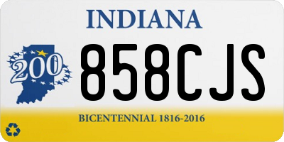 IN license plate 858CJS