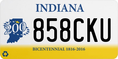 IN license plate 858CKU