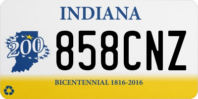 IN license plate 858CNZ