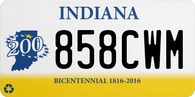 IN license plate 858CWM