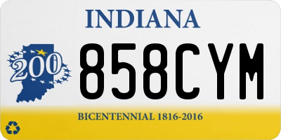 IN license plate 858CYM