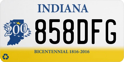 IN license plate 858DFG