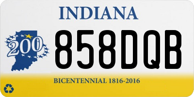 IN license plate 858DQB