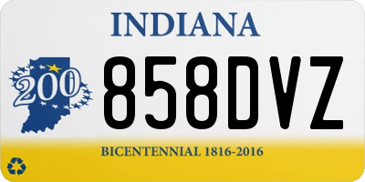 IN license plate 858DVZ