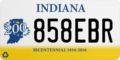 IN license plate 858EBR