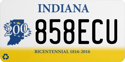 IN license plate 858ECU