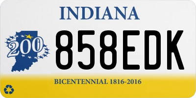 IN license plate 858EDK