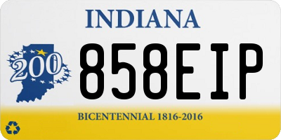 IN license plate 858EIP